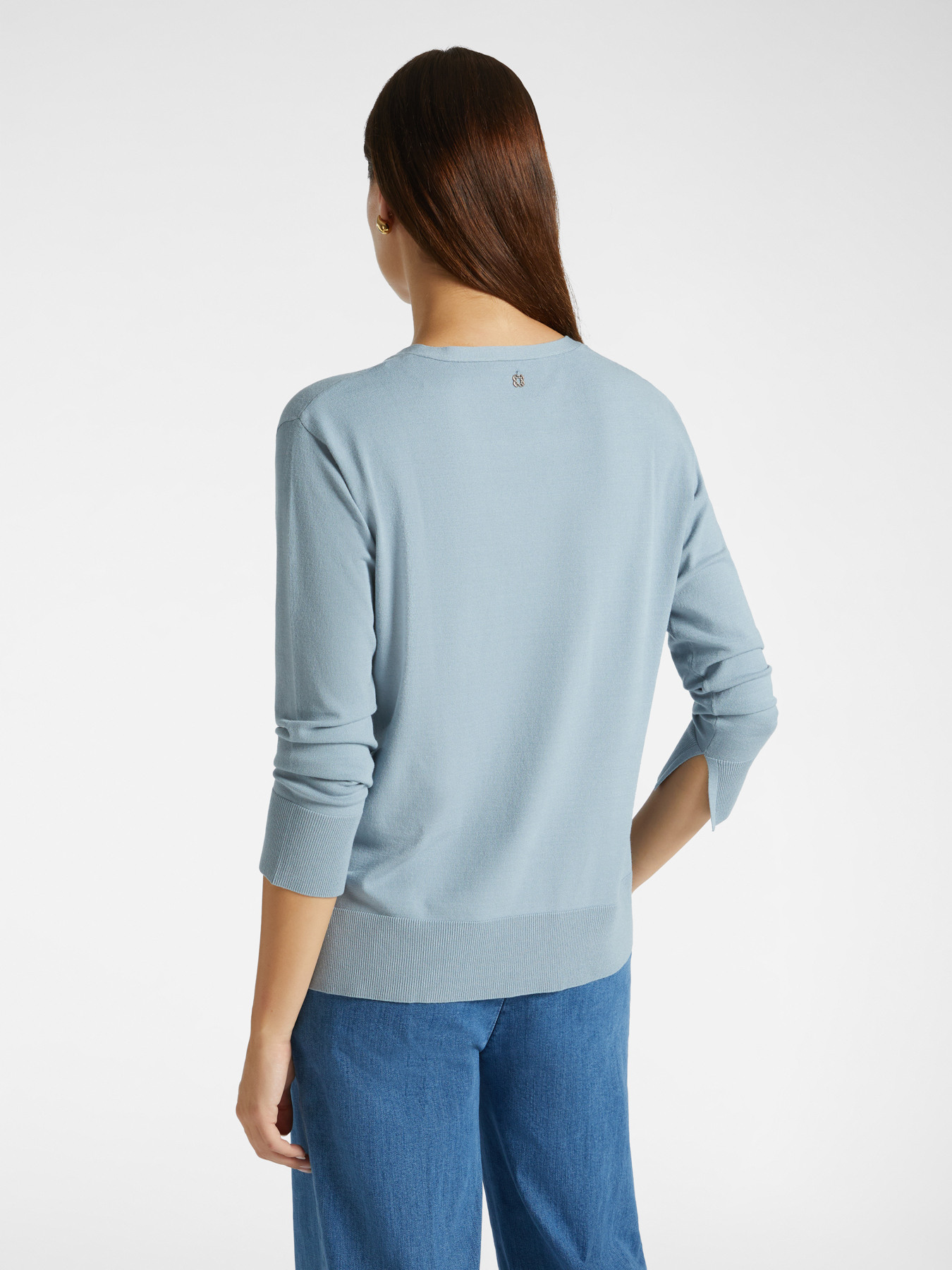 Pull col V en viscose LENZING™ ECOVERO™ image number 1