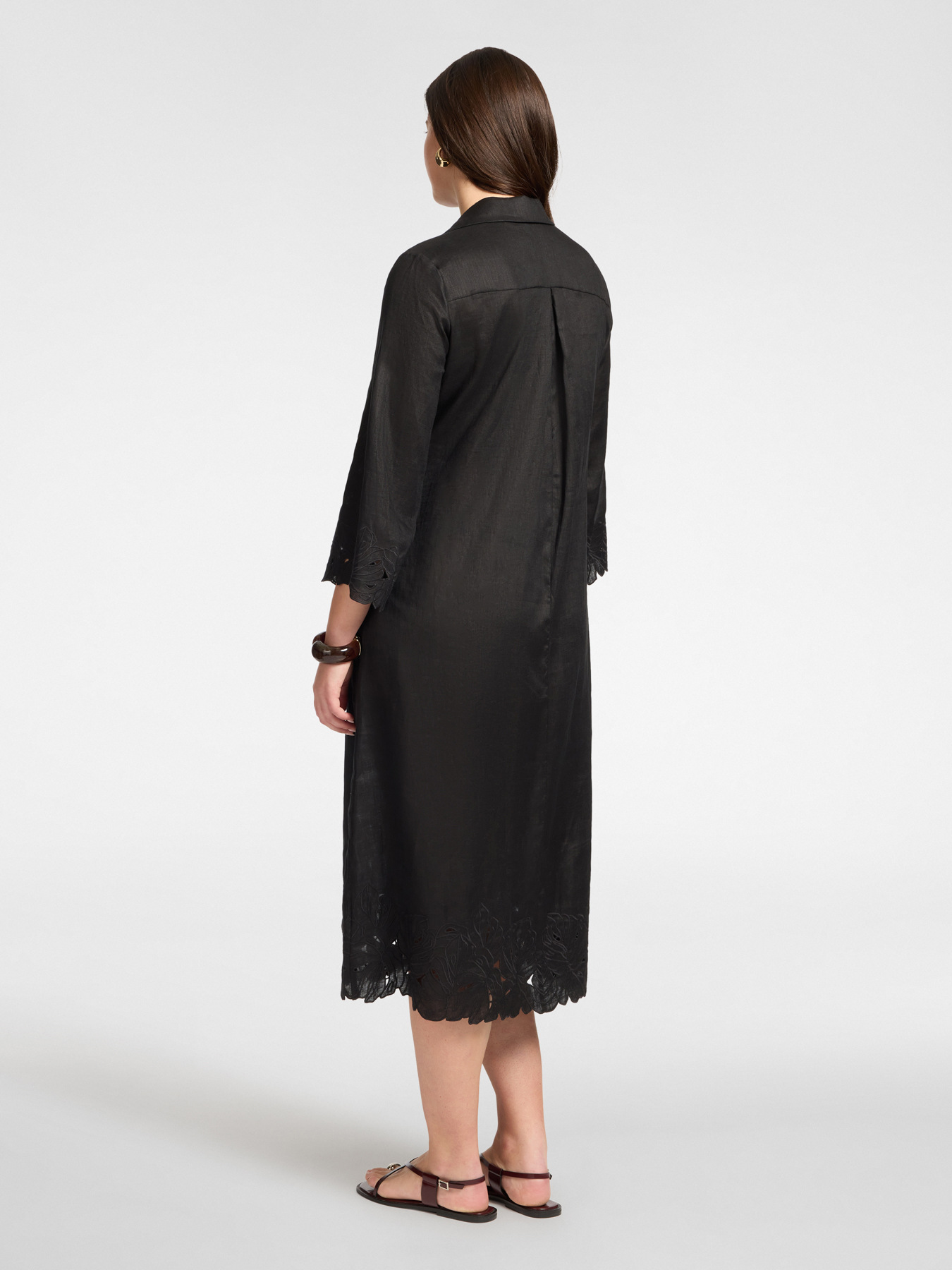 Leinenkleid mit Spitze image number 1