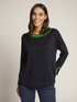 Sweater with green border image number 0