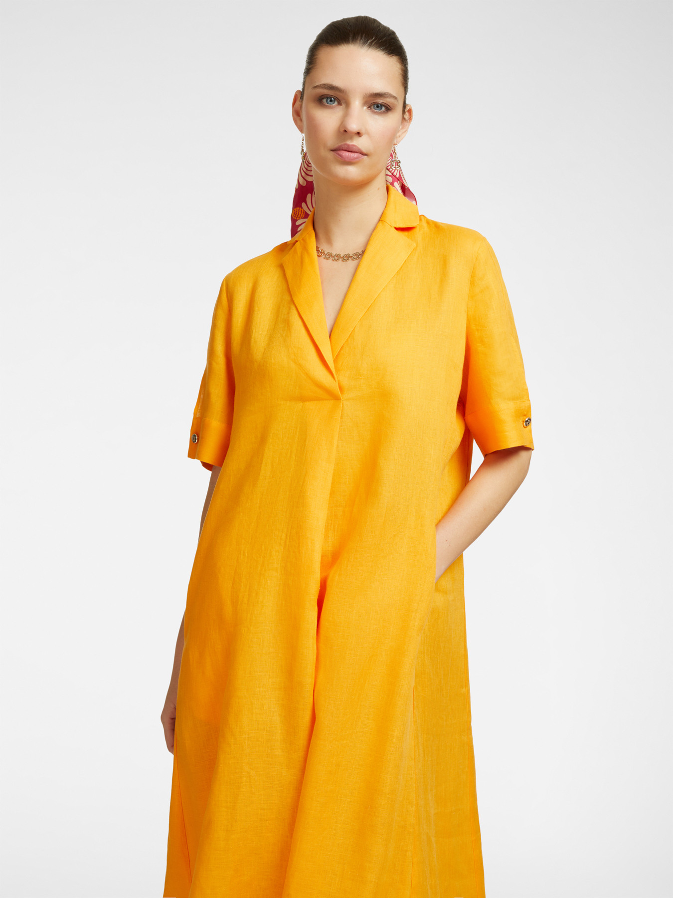 Ausgestelltes Leinenkleid image number 2