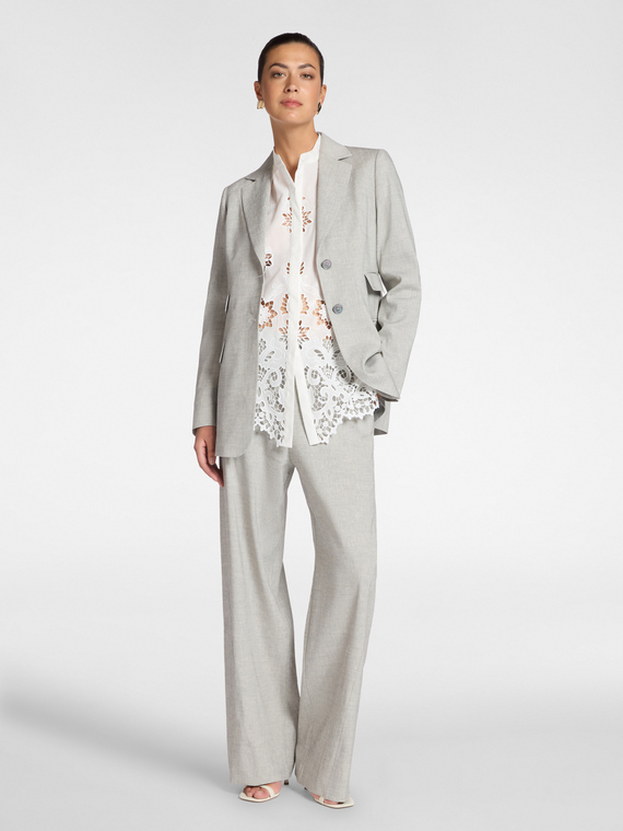 Pantaloni palazzo misto lino