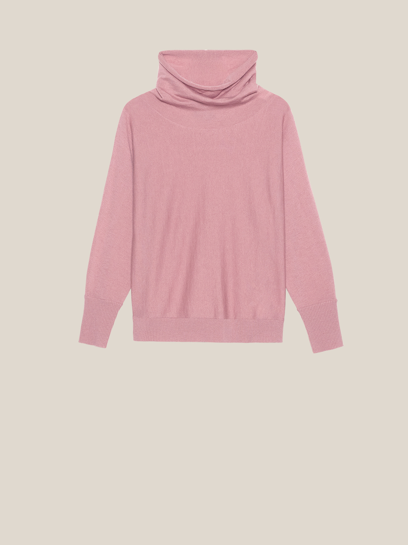 WOOL/VISCOSE KIMONO SWEATER WITH SOFT NECK image number 4