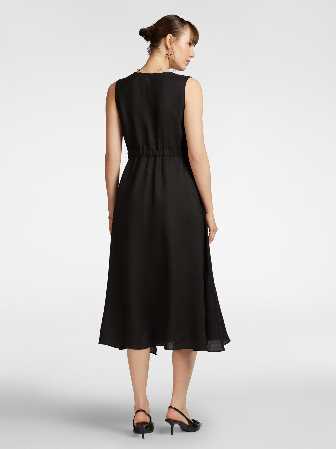 Robe portefeuille en lin image number 1