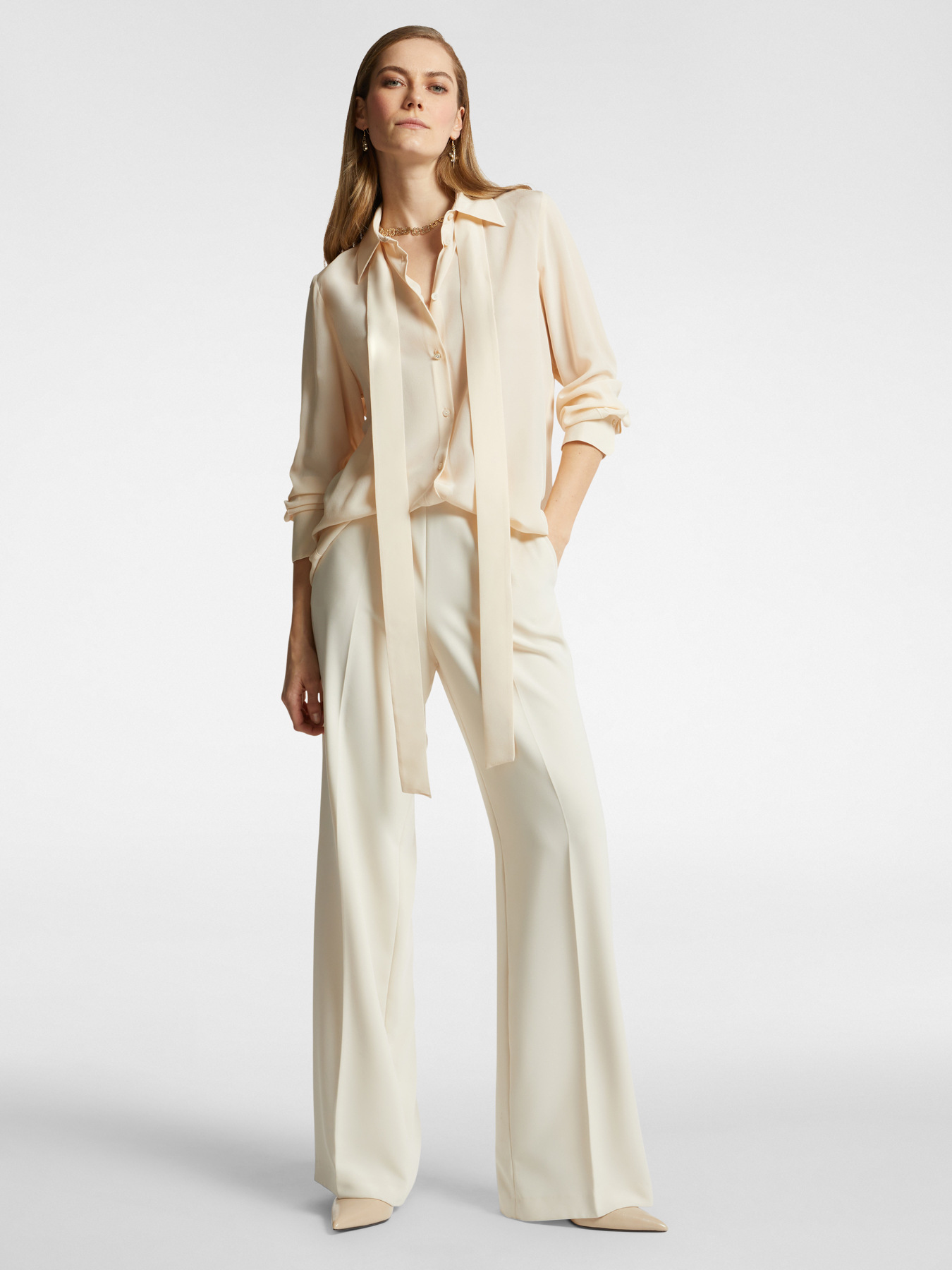 Silk shirt with sash image number 2