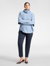 Cable knit poncho in pure wool image number 2