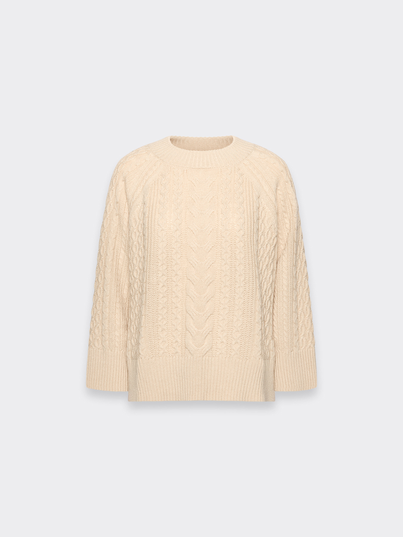 Maglia a trecce in pura lana image number 4