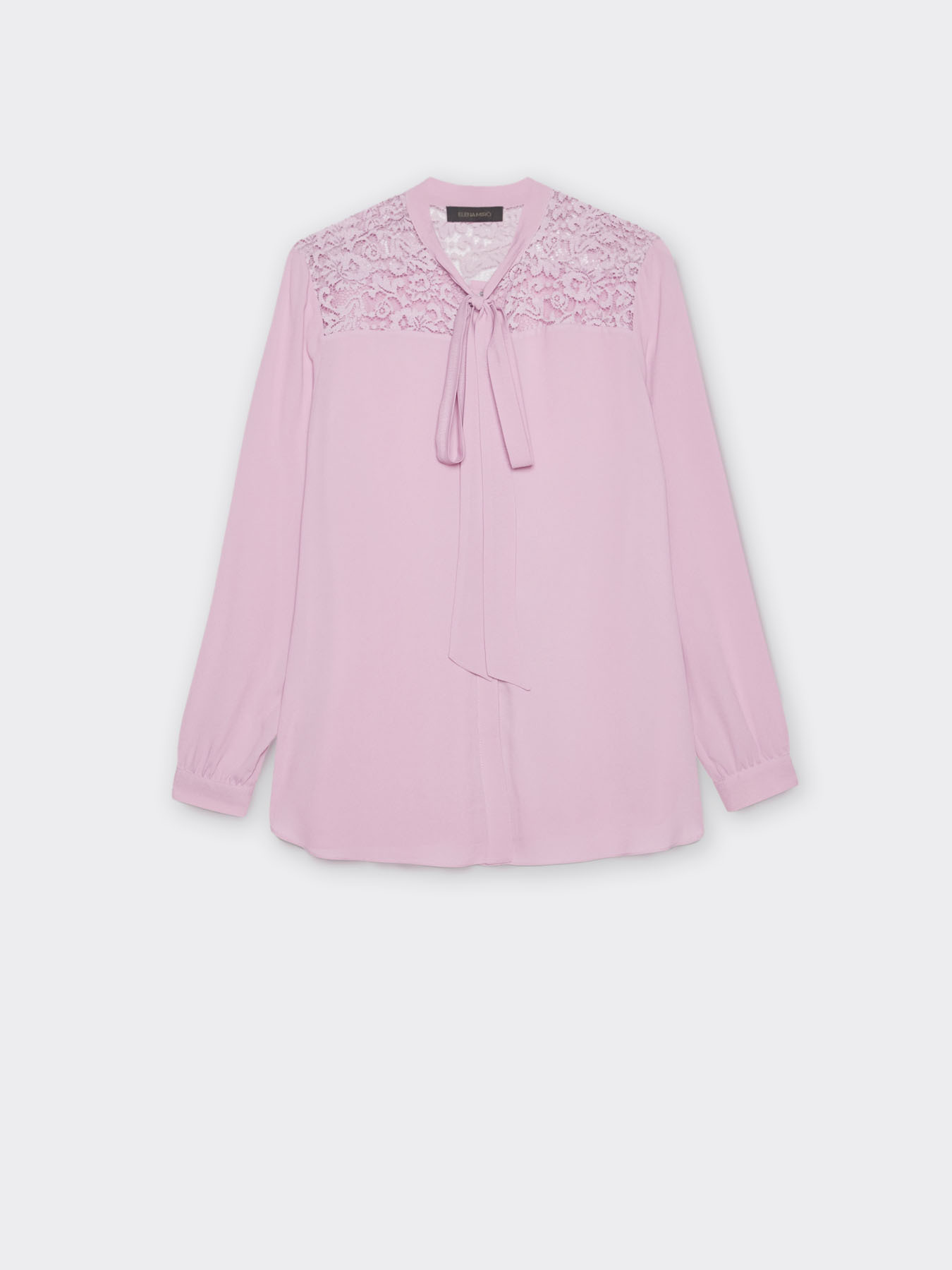 Camisa con faja y encaje image number 4