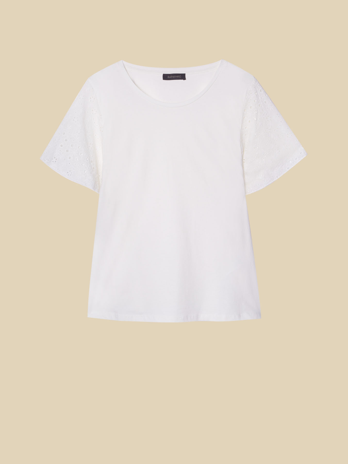 T-shirt avec manches en broderie anglaise image number 3