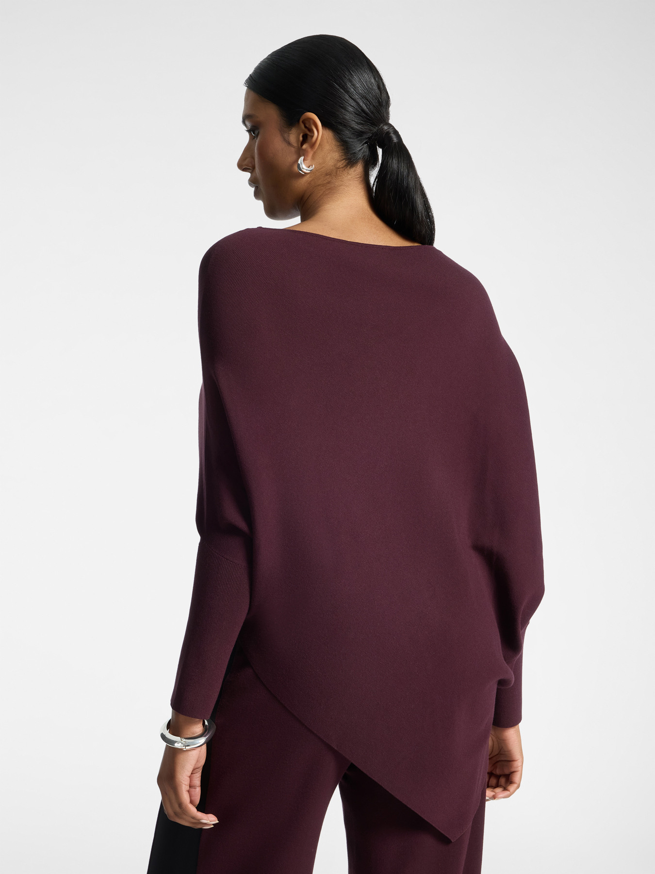 Kimono-Strickpullover mit asymmetrischem Saum image number 1