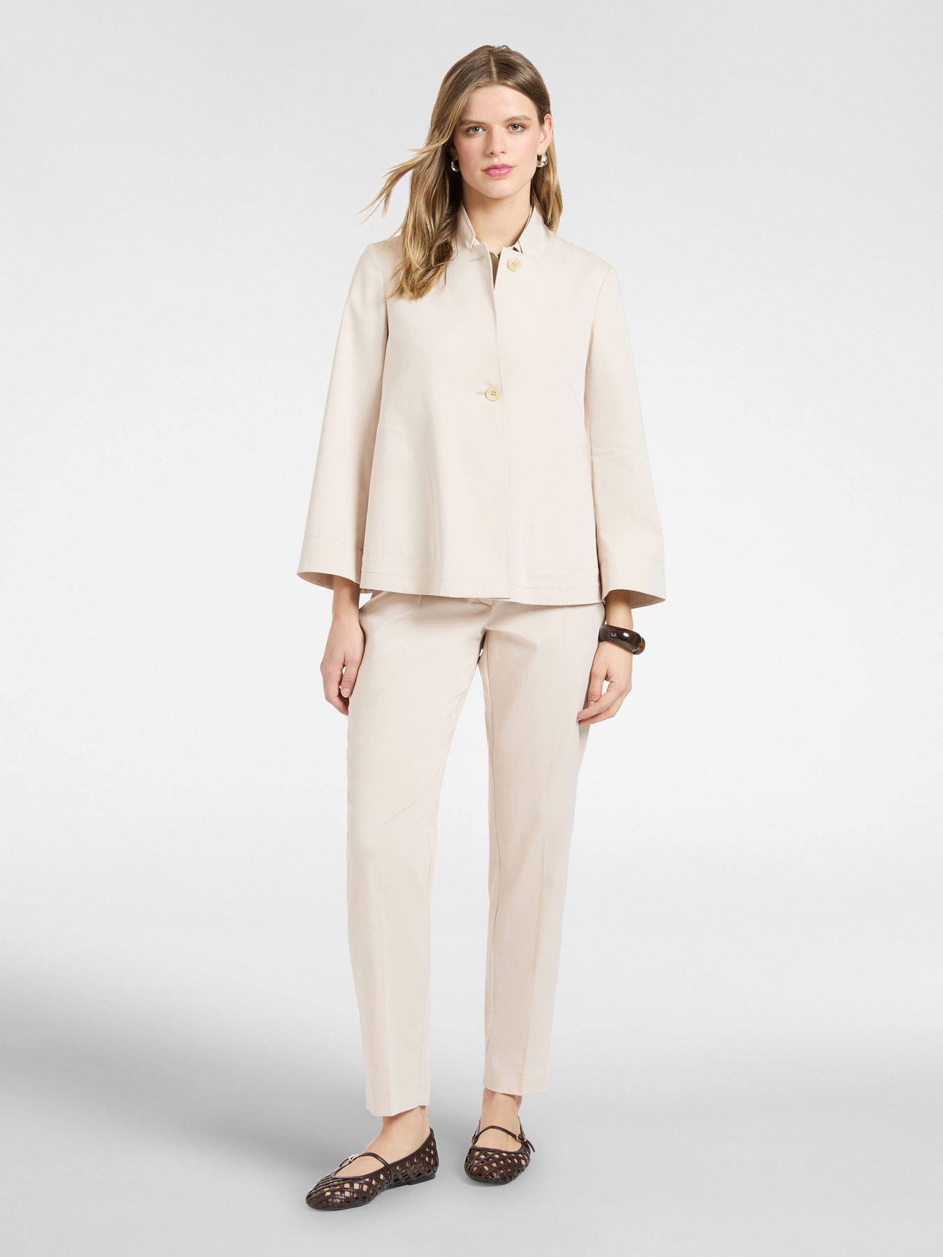 Unstrukturierte Jacke aus Baumwollmischung image number 2