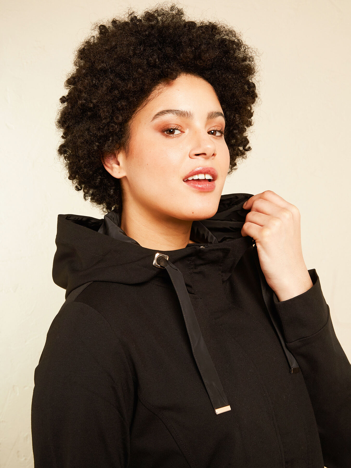 Cazadora en felpa de punto milano image number 4