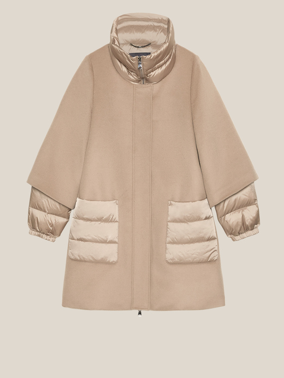Manteau avec parties en nylon