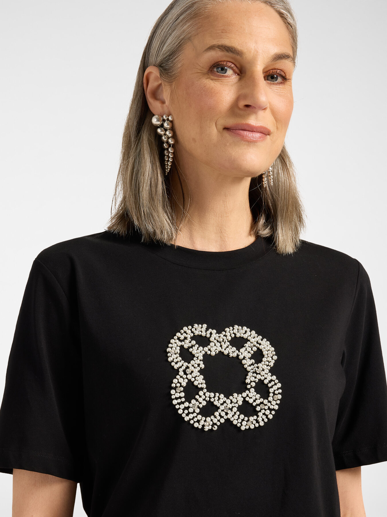 T-shirt in cotone con ricamo Monogram image number 3