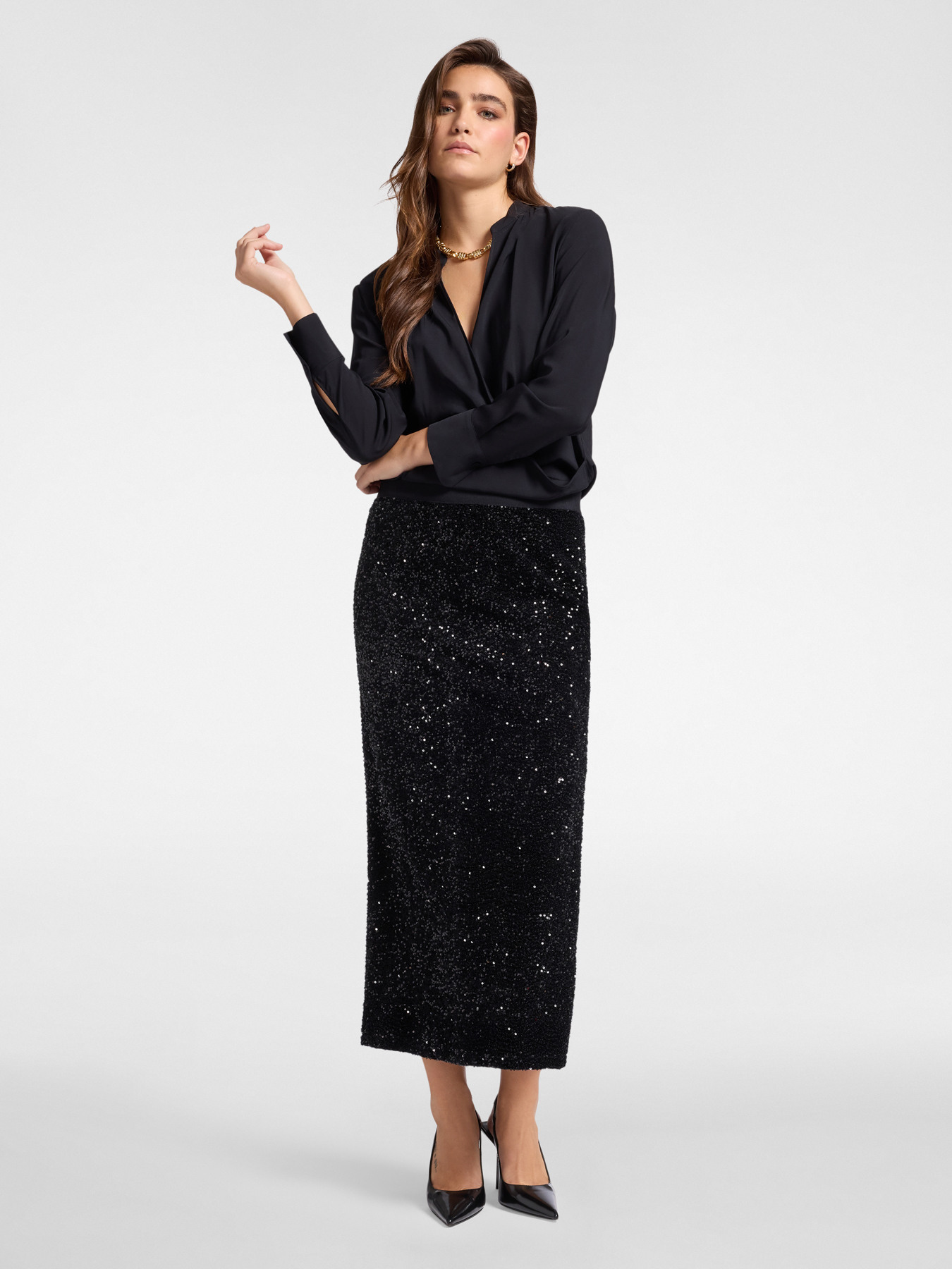 Sequined skirt image number 0