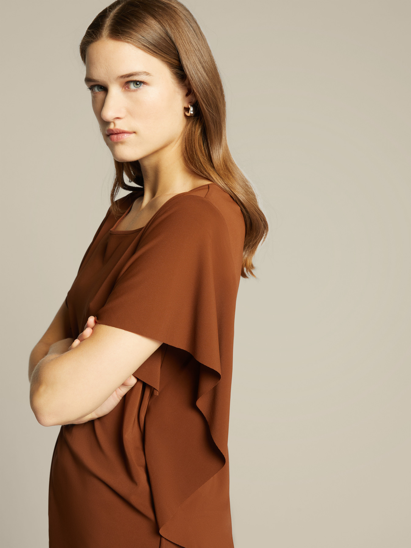 T-shirt con maniche a volant image number 3