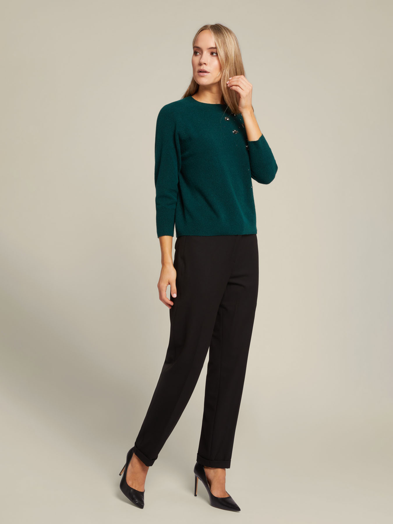 Pantaloni dritti in twill image number 0