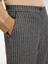 Pinstriped jacquard palazzo pants image number 3