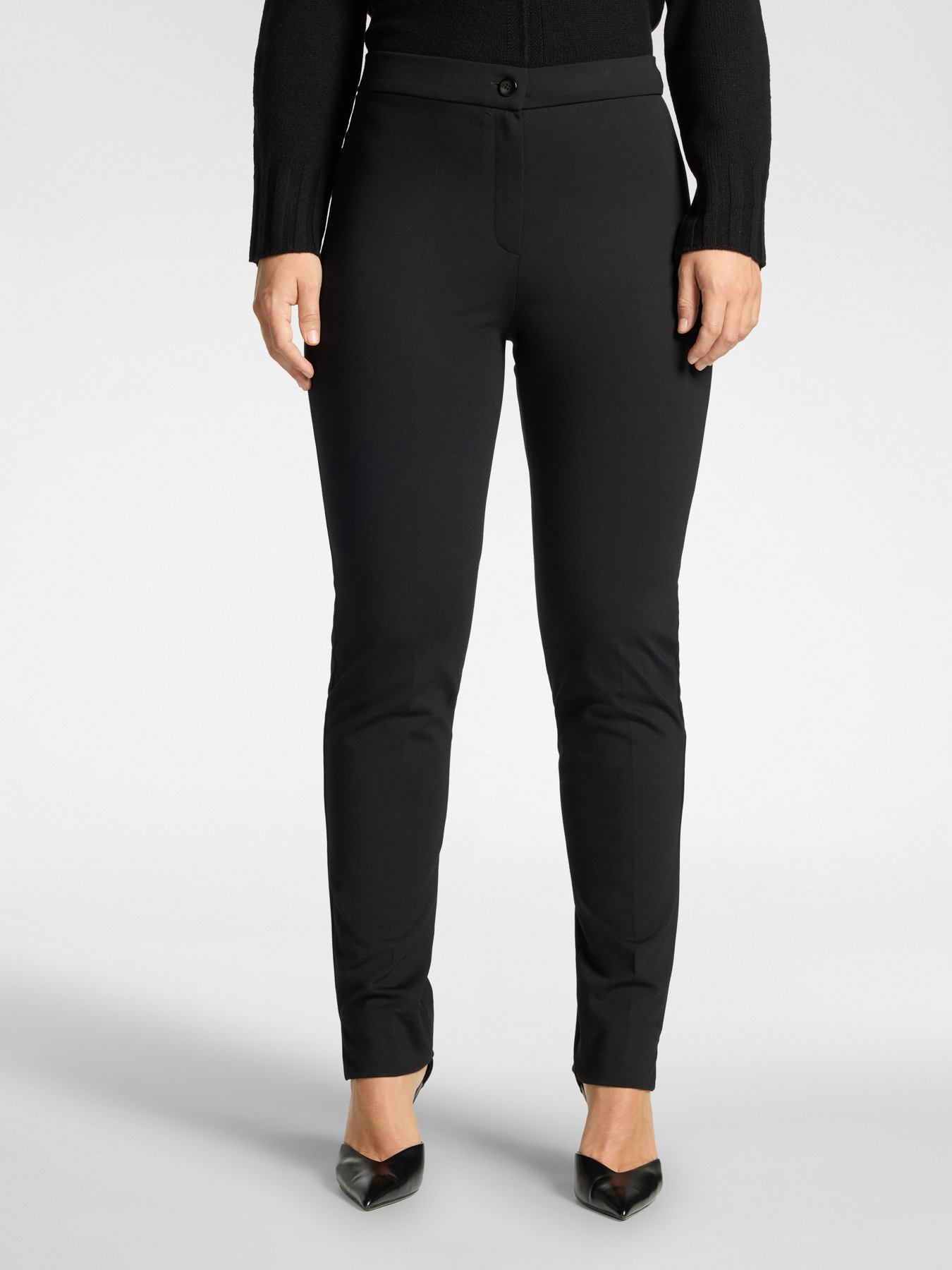 Slim-Fit-Hose aus Milano-Strick image number 3