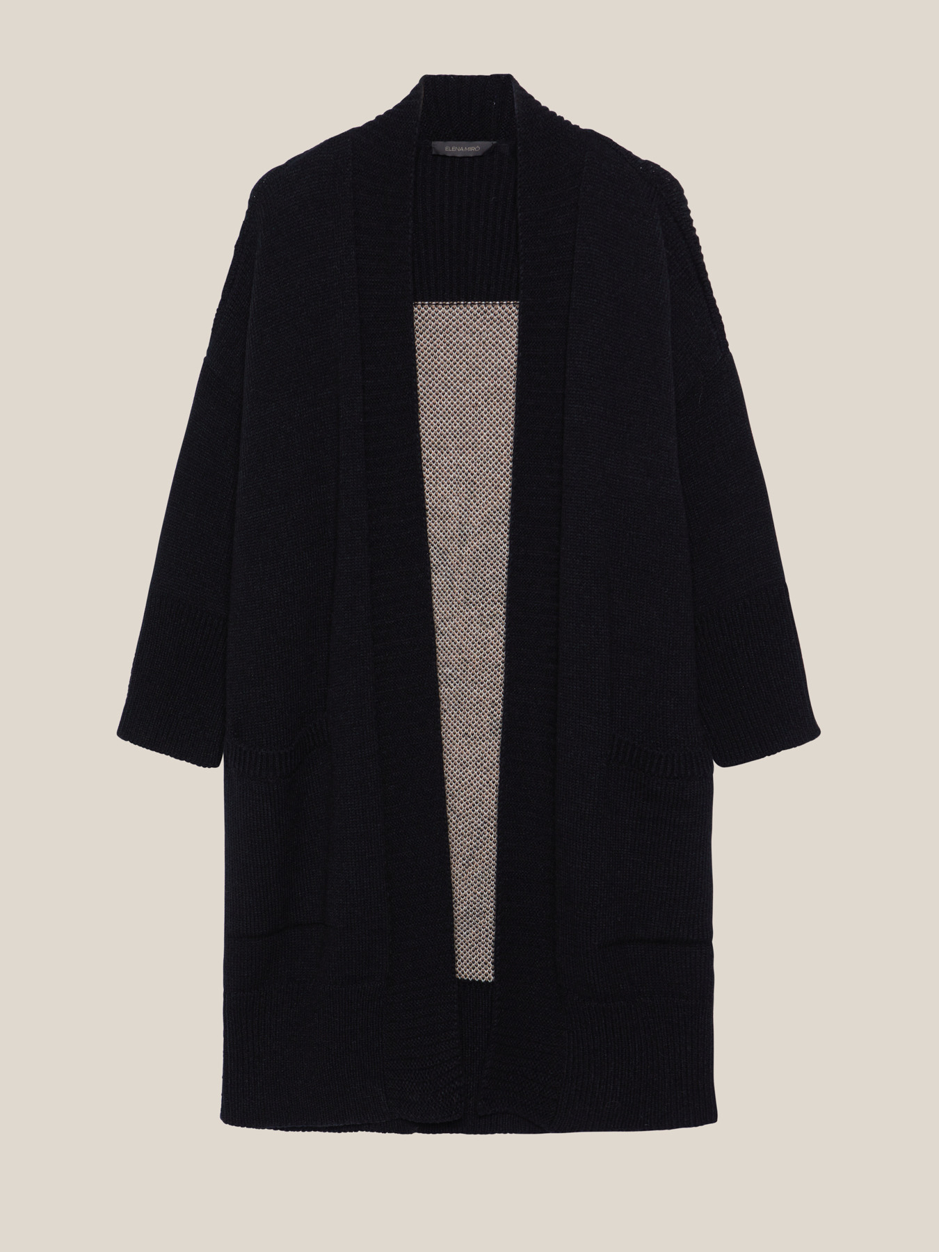 Long cardigan with back pattern image number 4