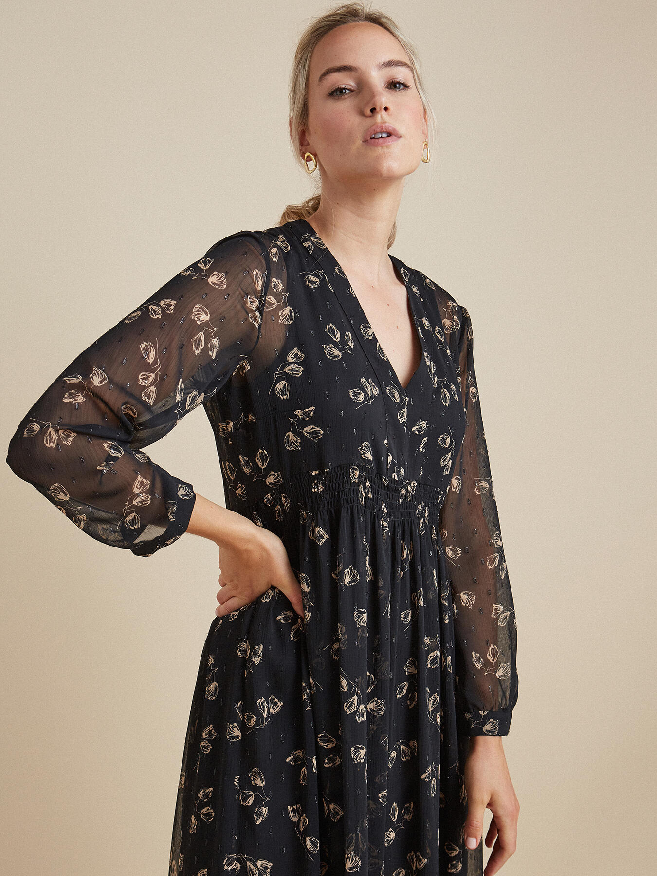 Vestido longo estampado image number 2