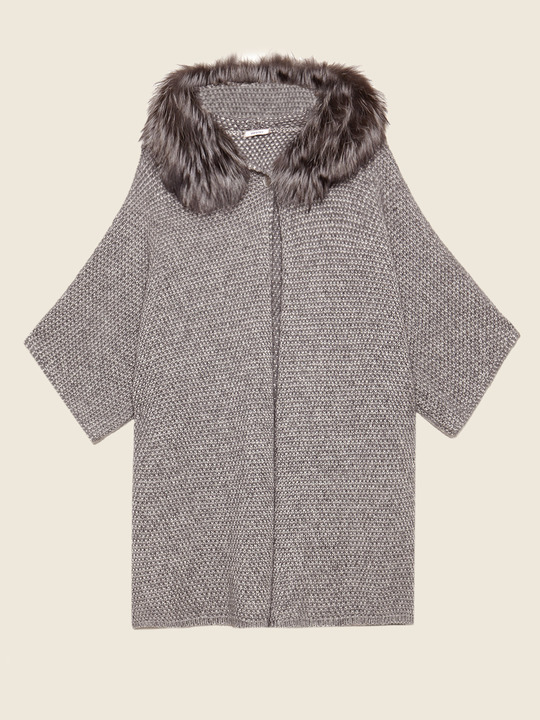 Elenamiro&nbsp;: Cape &agrave; capuche Gris_1