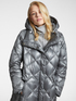 Long down jacket with diamond quilting image number 2