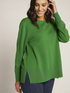 Solid colour sweater in wool and viscose image number 3