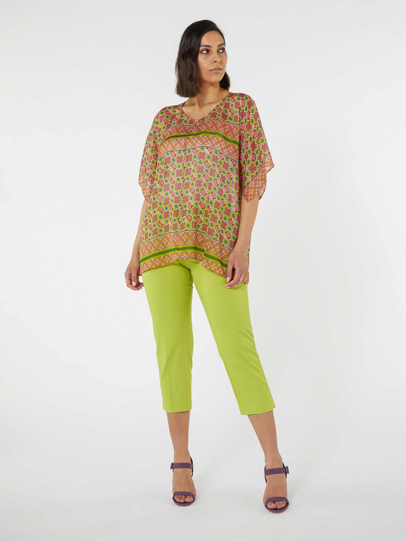 Blouse large &agrave; imprim&eacute; ethnique image number 0