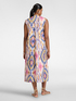 Long dress in printed poplin image number 1