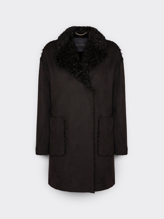 Soft fabric coat with pockets