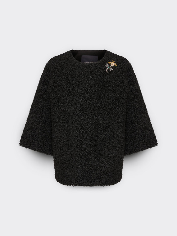 Plüschjacke mit Pins