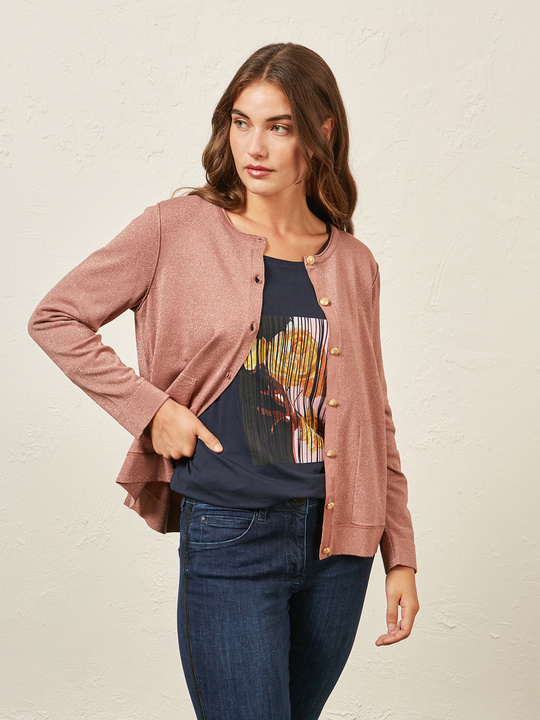 Elenamiro&nbsp;: Cardigan lurex Rose_1