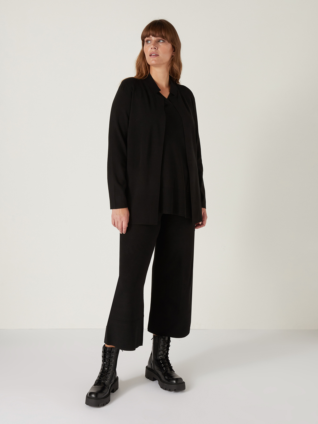 Cardigan lungo in viscosa comfort image number 0