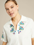 Poplin blouse with embroidery image number 3