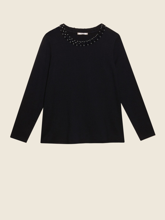 Elenamiro&nbsp;: Chandail brod&eacute; Bleu_1