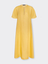 Langes Leinenkleid mit V-Ausschnitt image number 4