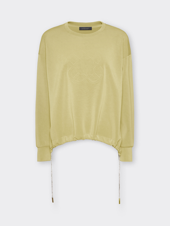 Sweatshirt aus Scuba mit Monogramm-Logo
