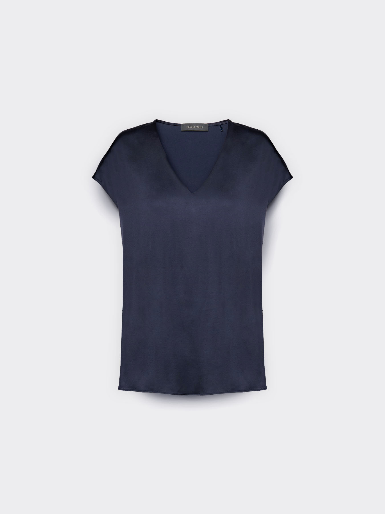 V-neck satin blouse image number 4