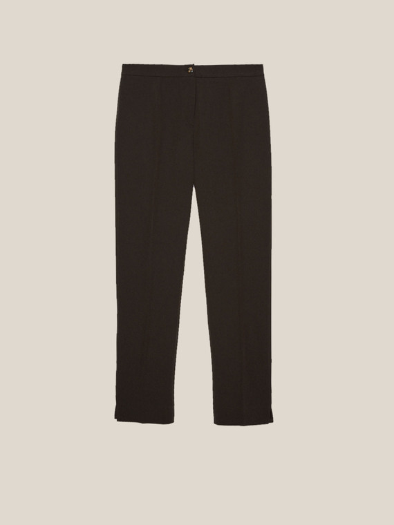 STRETCH TWILL STOVEPIPE TROUSERS
