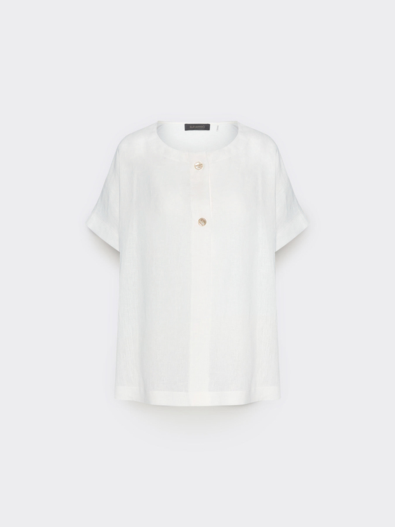 T-Shirt aus Leinen und Baumwolle