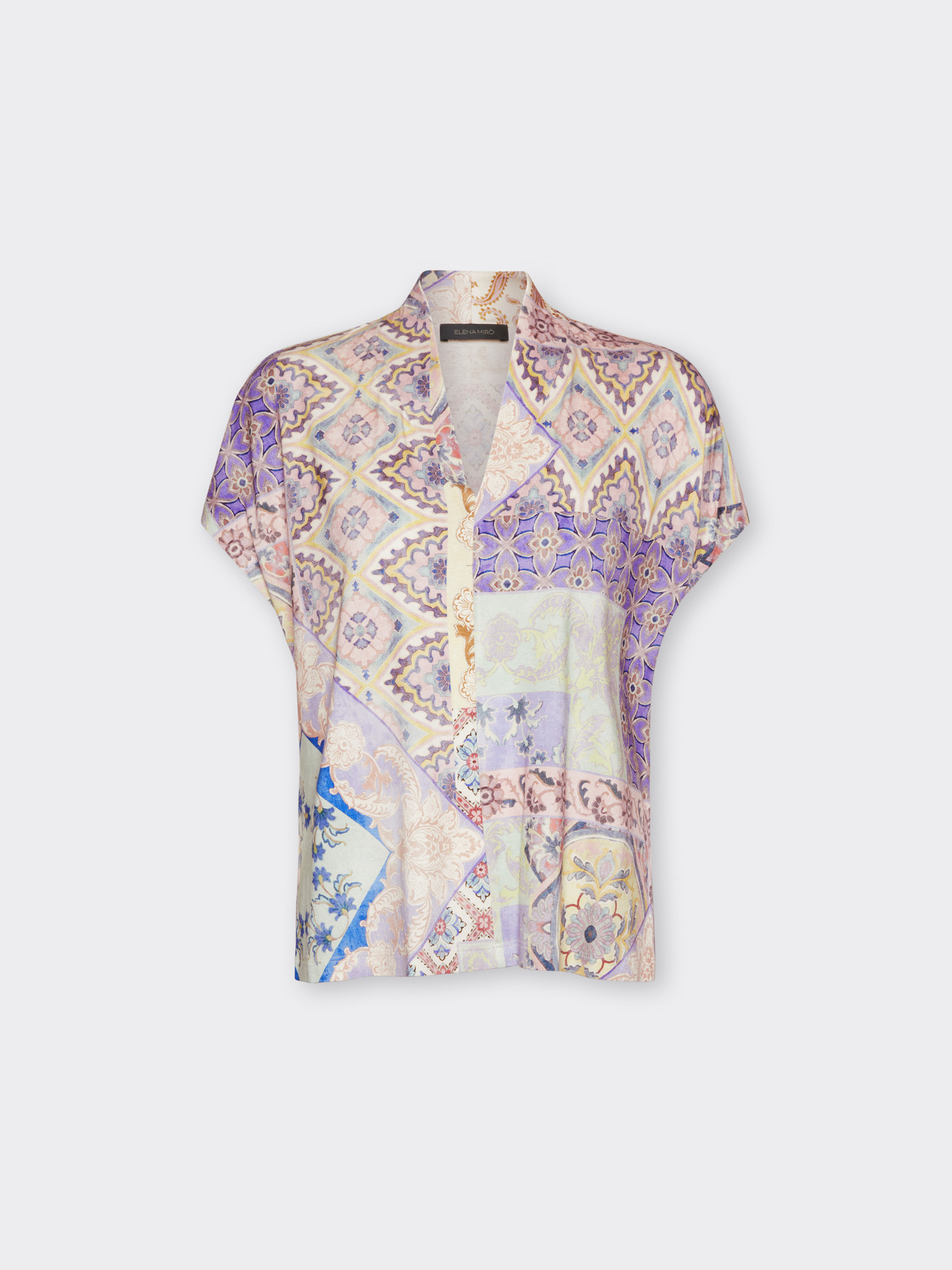 Printed viscose t-shirt image number 4