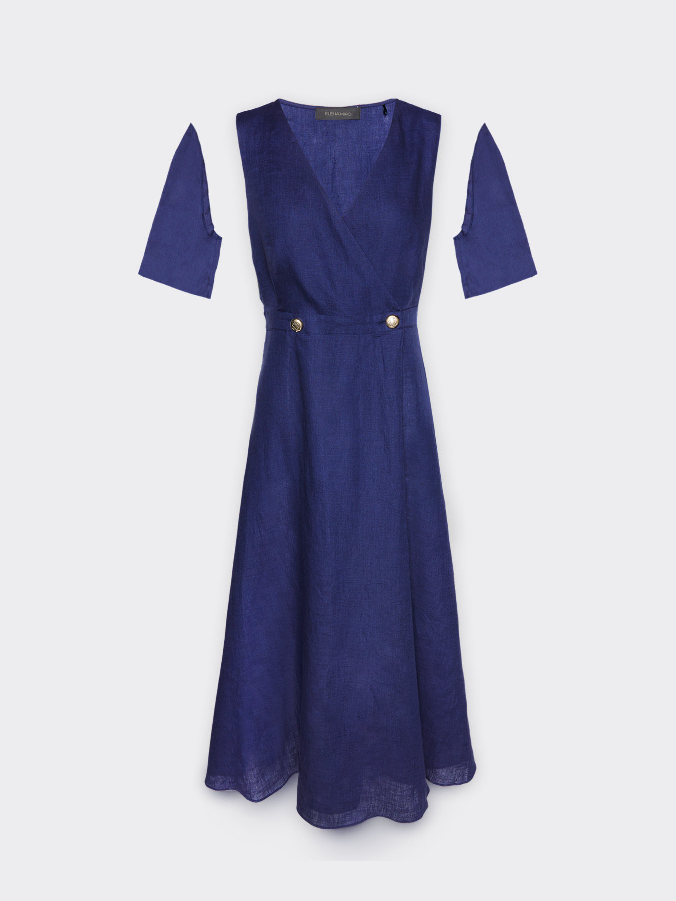 Robe portefeuille en lin image number 4