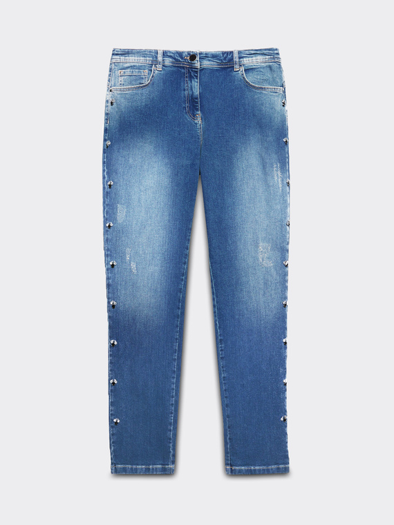Regular-Jeans bestickt