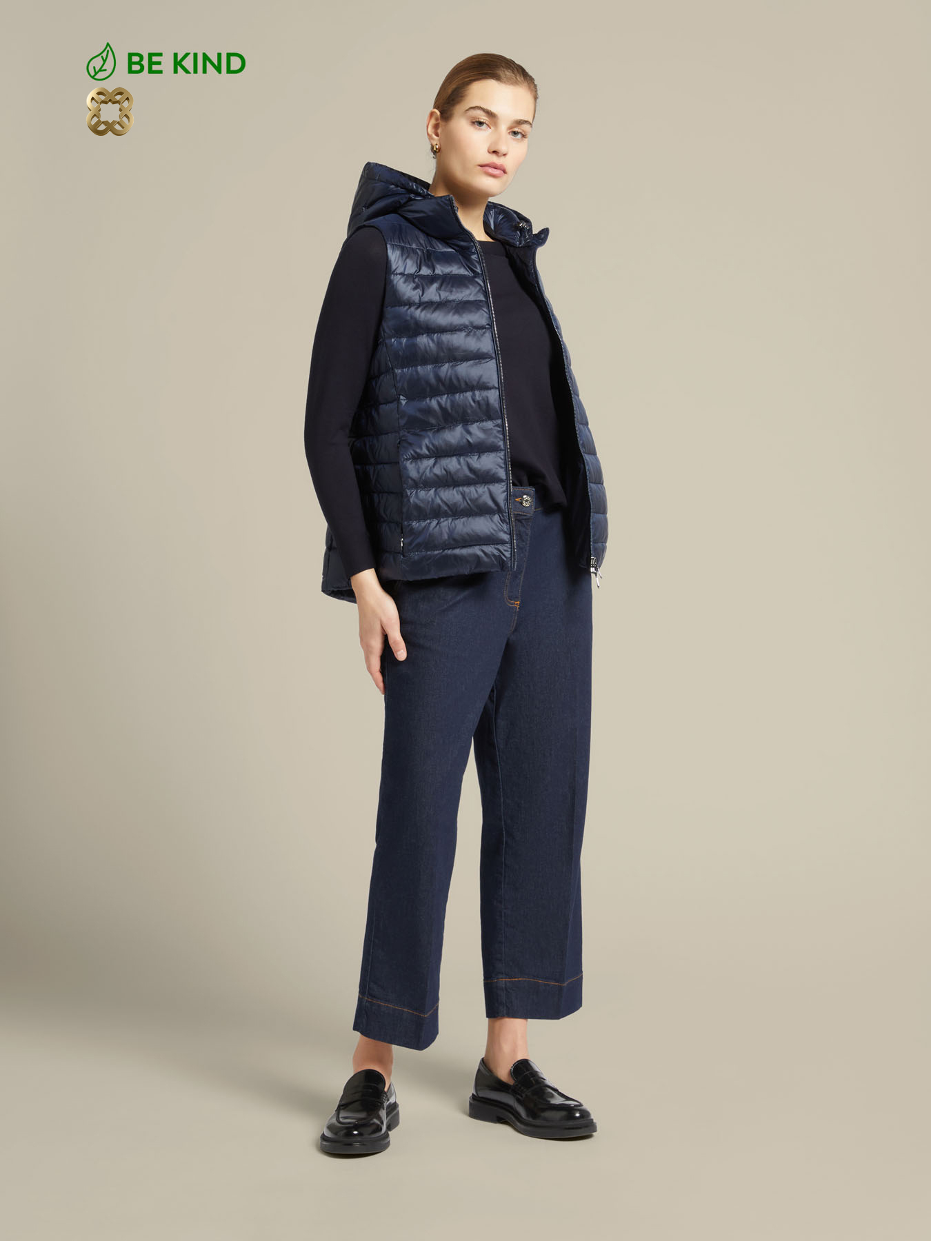 Vaqueros cropped de algodón sostenible image number 0