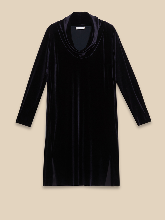 Elenamiro: Abito in velluto Blu_1