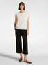 Cropped trousers with embroidered trim image number 0