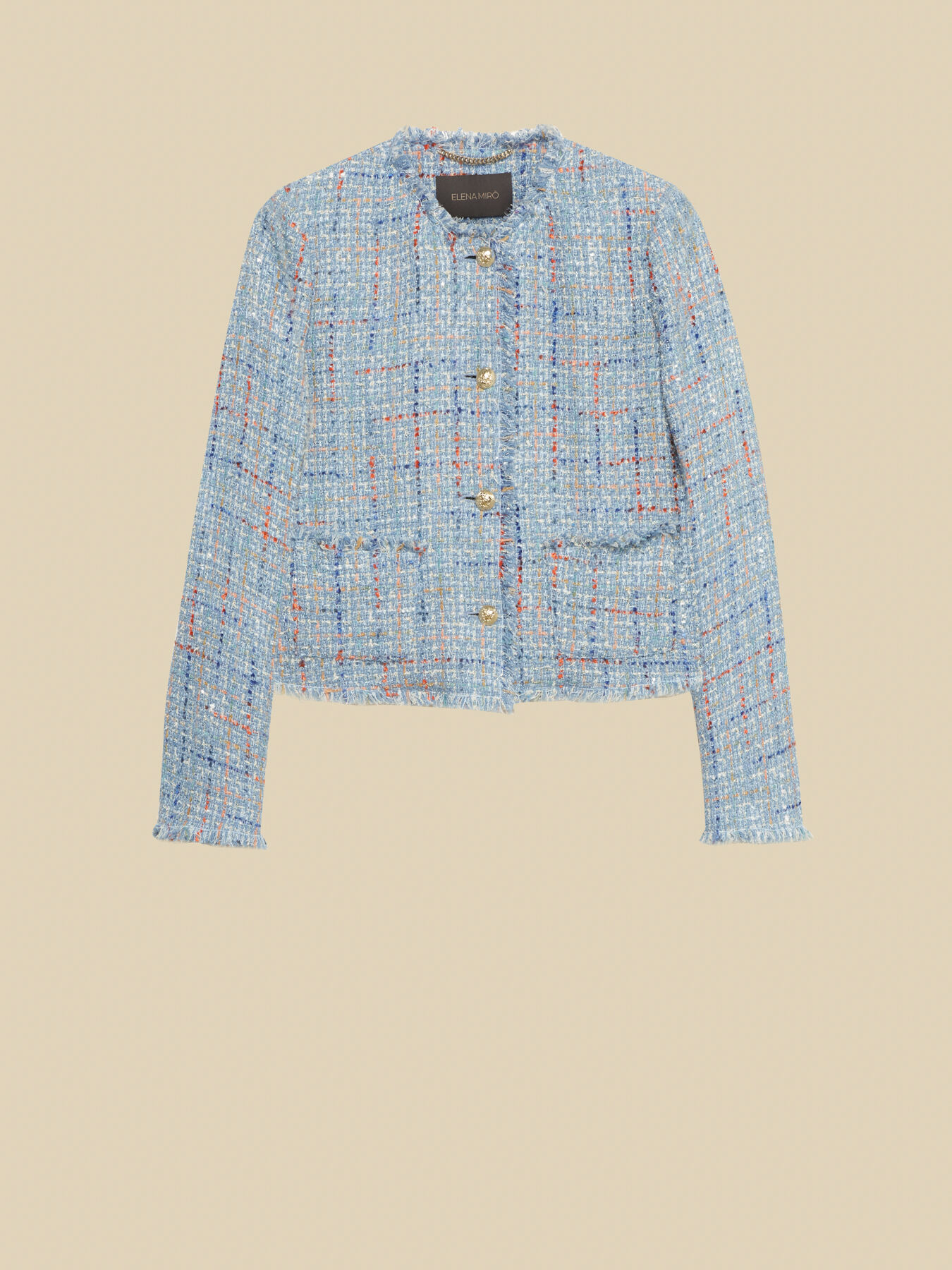 Basket weave fabric jacket image number 4