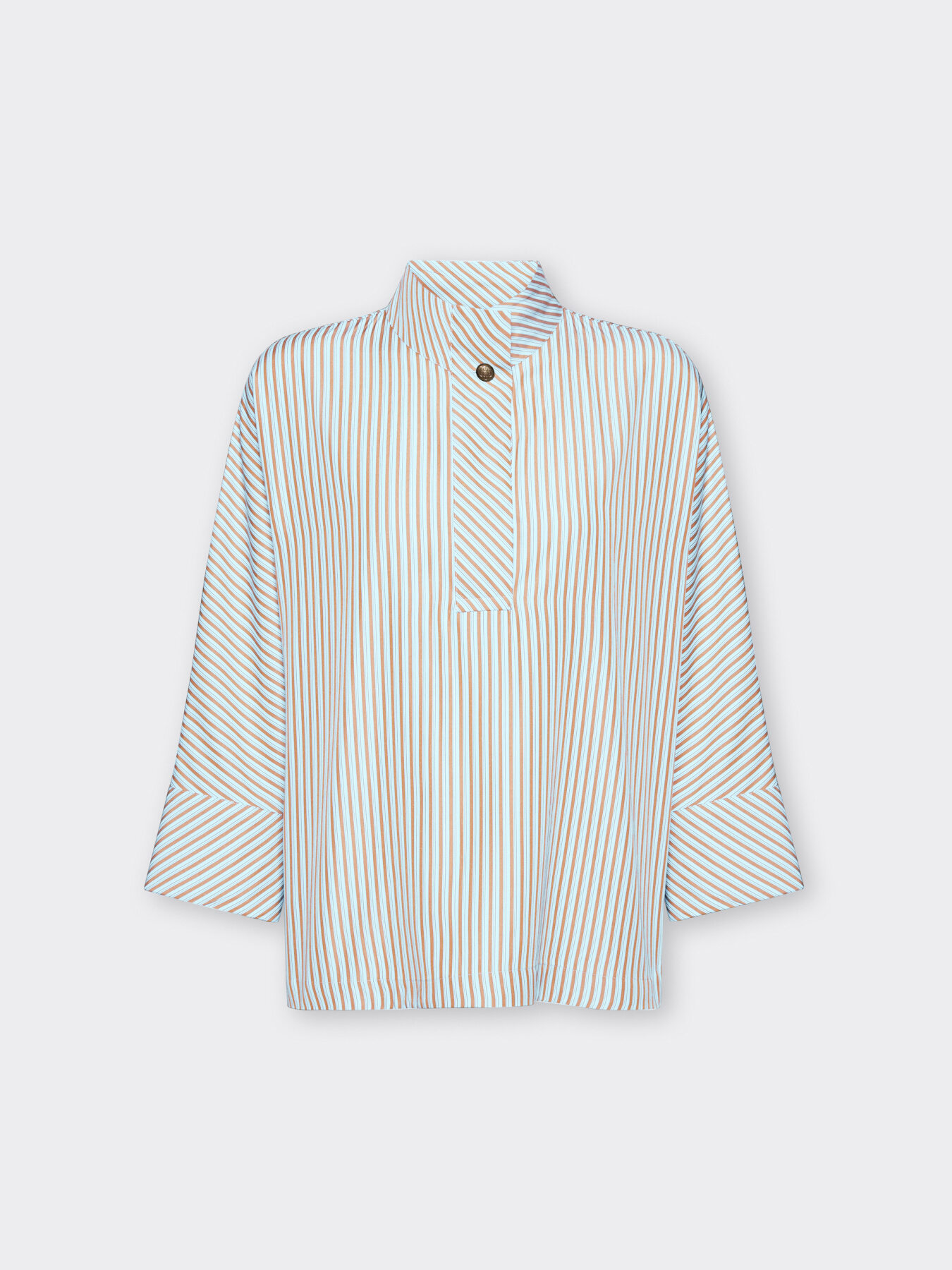 Striped boxy blouse image number 4