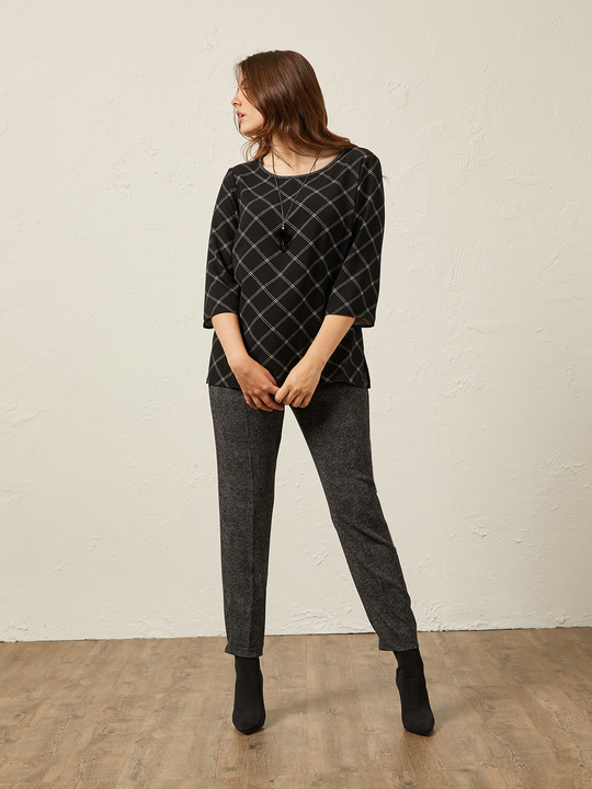 Elenamiro&nbsp;: Pantalon jogger en tissu de qualit&eacute; Noir_1