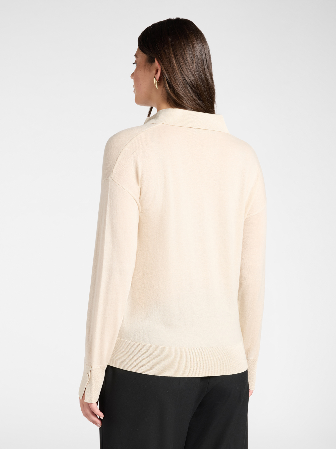 Polo-Strickpullover aus reiner Wolle image number 1
